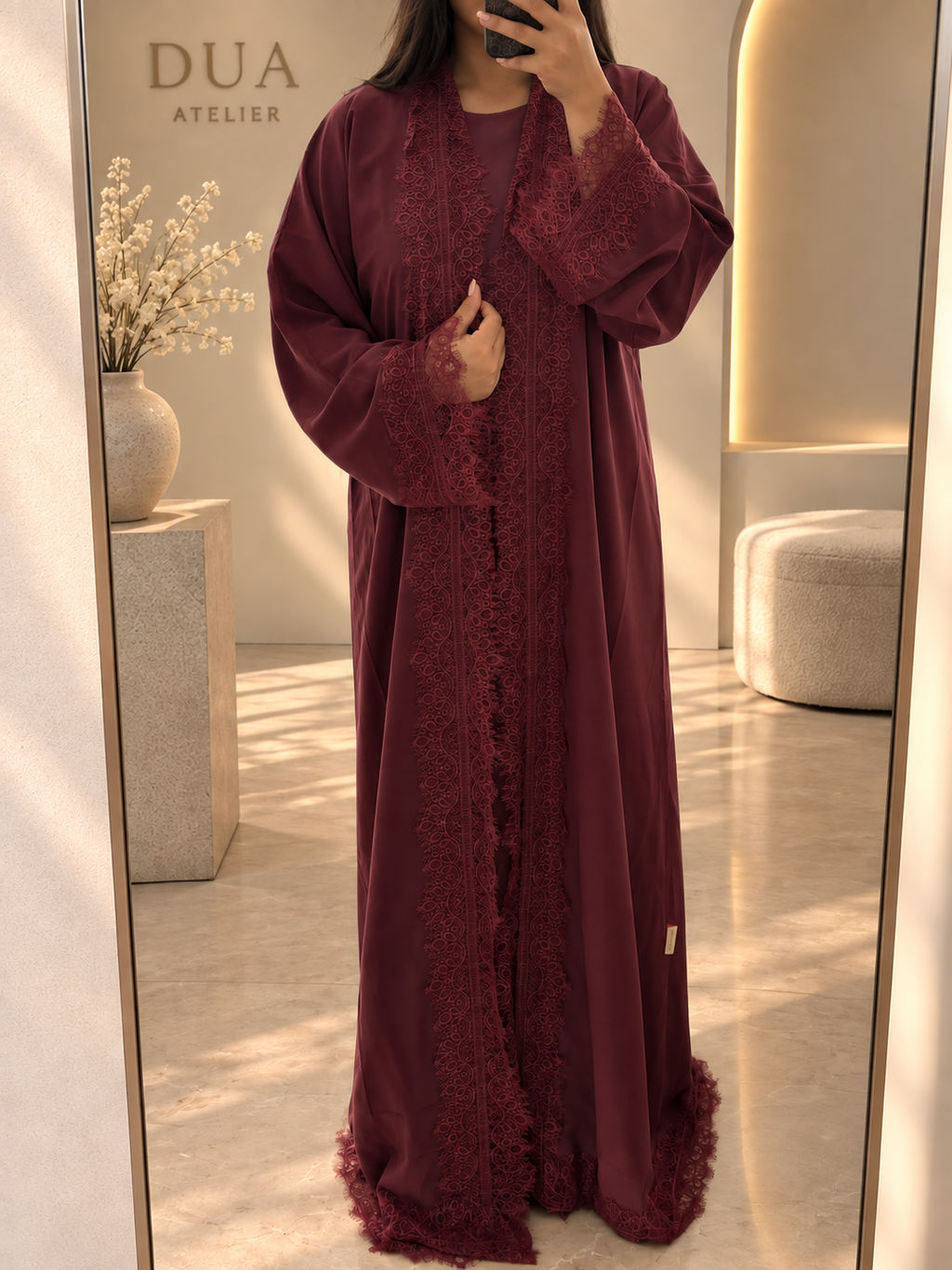 Premium lace abaya